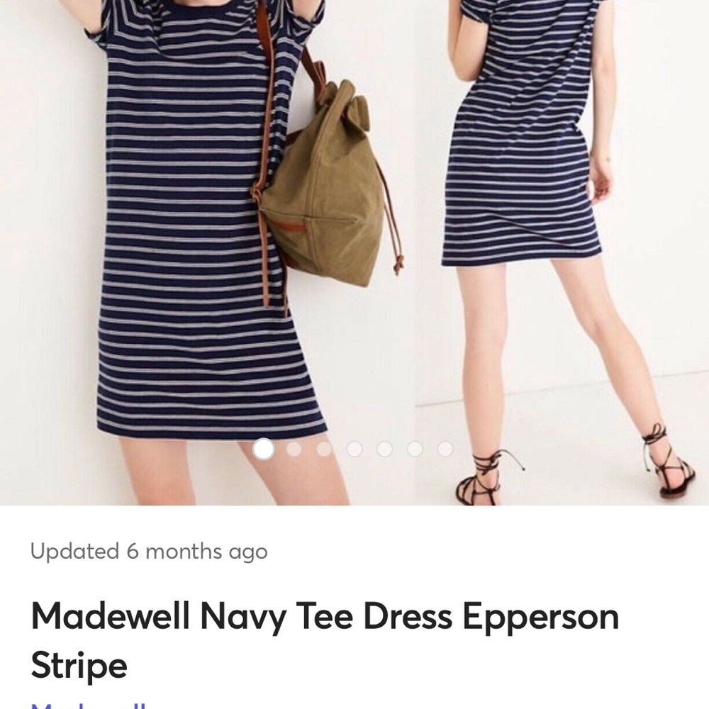 Madewell Navy T Stripe Dress